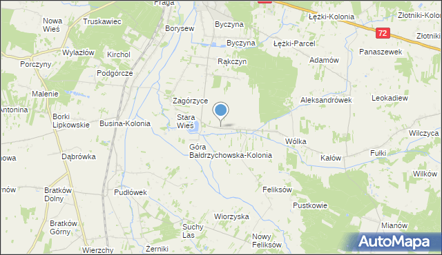 mapa Góra Bałdrzychowska, Góra Bałdrzychowska na mapie Targeo